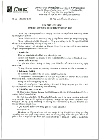 ABIC - Công ty Cổ phần Bảo hiểm Ngân hàng Nông nghiệp