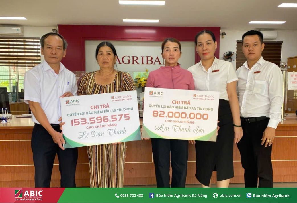 Bảo hiểm Agribank chi nhánh Đà Nẵng phối hợp Agribank Bắc Trà My – Quảng Nam chi trả quyền lợi bảo hiểm Bảo An Tín Dụng