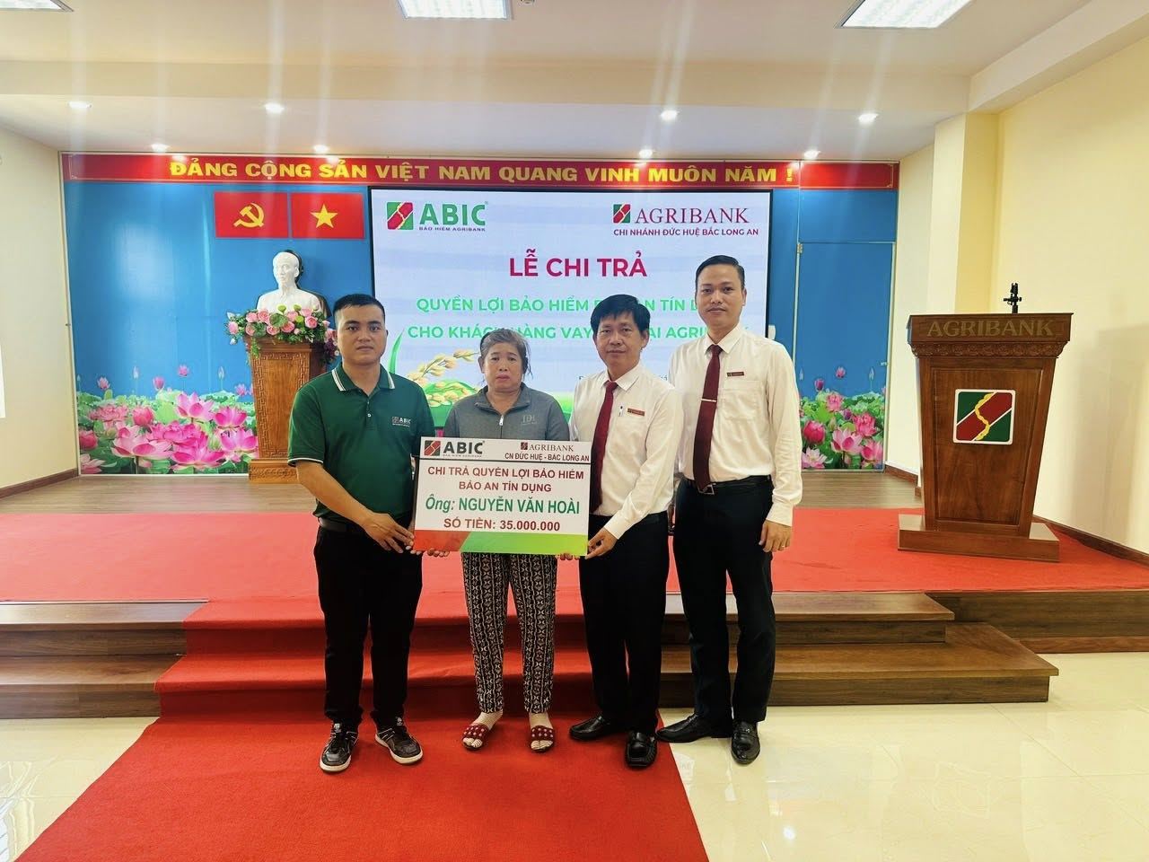 BẢO HIỂM AGRIBANK CHI NHÁNH TP HỒ CHÍ MINH CHI TRẢ QUYỀN LỢI BẢO AN TÍN DỤNG GẦN 3,9 TỶ ĐỒNG CHO KHÁCH HÀNG