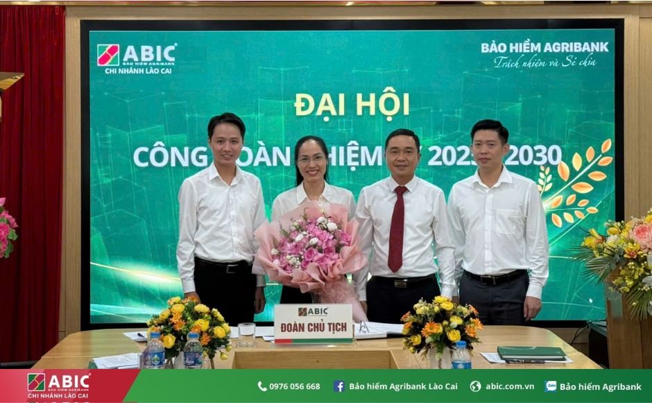 BẢO HIỂM AGRIBANK LÀO CAI TỔ CHỨC THÀNH CÔNG ĐẠI HỘI CÔNG ĐOÀN CƠ SỞ THÀNH VIÊN NHIỆM KỲ 2025 – 2030