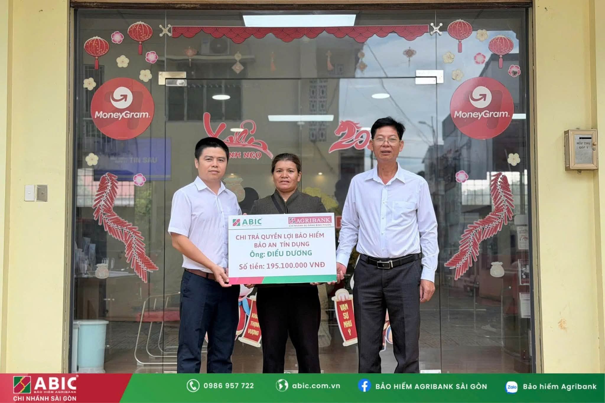BẢO HIỂM AGRIBANK CHI TRẢ HƠN 239 TRIỆU ĐỒNG QUYỀN LỢI BẢO AN TÍN DỤNG CHO KHÁCH HÀNG TẠI BÌNH PHƯỚC
