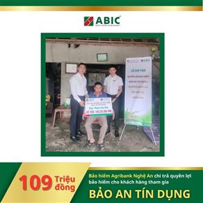 Bảo hiểm Agribank chi nhánh Nghệ An chi trả quyền lợi bảo hiểm