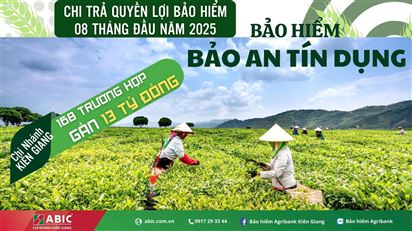 BẢO HIỂM AGRIBANK KIÊN GIANG CHI TRẢ QUYỀN LỢI HƠN 16,8 TỶ ĐỒNG TRONG 8 THÁNG ĐẦU NĂM 2025