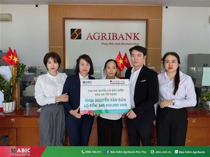 BẢO HIỂM AGRIBANK PHÚ THỌ CHI TRẢ HƠN 634 TRIỆU ĐỒNG QUYỀN LỢI BẢO HIỂM CHO 3 KHÁCH HÀNG VAY VỐN TẠI AGRIBANK PHÙ NINH PHÚ THỌ II