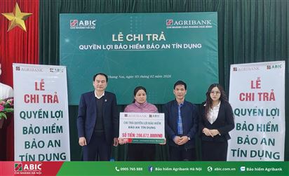 BẢO HIỂM AGRIBANK HÀ NỘI PHỐI HỢP AGRIBANK CAO PHONG HÒA BÌNH CHI TRẢ QUYỀN LỢI BẢO AN TÍN DỤNG HƠN 206 TRIỆU ĐỒNG CHO KHÁCH HÀNG