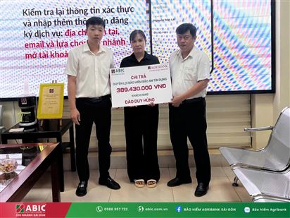 BẢO HIỂM AGRIBANK SÀI GÒN CHI TRẢ GẦN 390 TRIỆU ĐỒNG QUYỀN LỢI BẢO HIỂM BẢO AN TÍN DỤNG CHO KHÁCH HÀNG TẠI BÌNH PHƯỚC