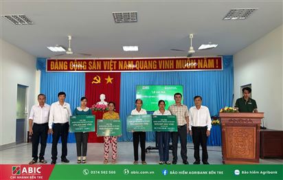 BẢO HIỂM AGRIBANK BẾN TRE CHI TRẢ GẦN 1,4 TỶ ĐỒNG QUYỀN LỢI BẢO HIỂM BẢO AN TÍN DỤNG CHO KHÁCH HÀNG VAY VỐN