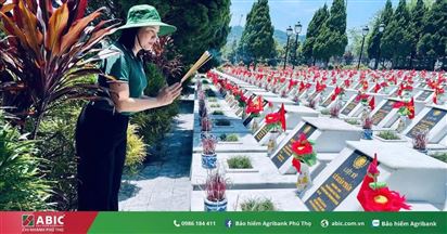 BẢO HIỂM AGRIBANK CHI NHÁNH PHÚ THỌ TỔ CHỨC HÀNH TRÌNH VỀ NGUỒN, TRI ÂN CÁC ANH HÙNG LIỆT SĨ