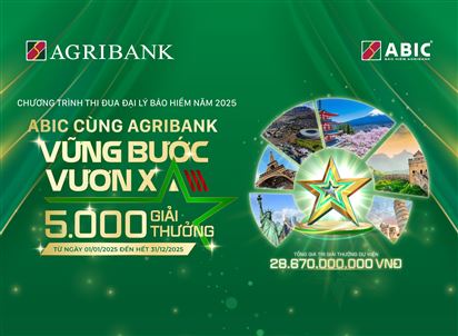Kết quả chương trình thi đua &quot;ABIC cùng Agribank: Vững bước vươn xa&quot; tháng 4/2025