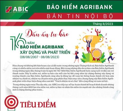 BẢN TIN NỘI BỘ THÁNG 08/2023